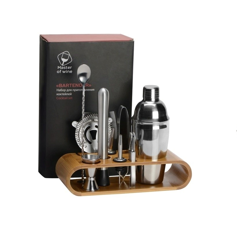 Подарочный набор для коктелей Bartender с индивидуальной гравировкой (8 штук в упаковке) — фото 12