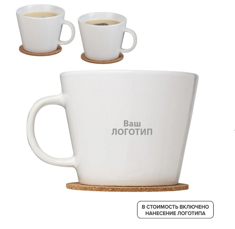 Подарочный набор для чая с одноцветной печатью на чашках (24 штук в упаковке)